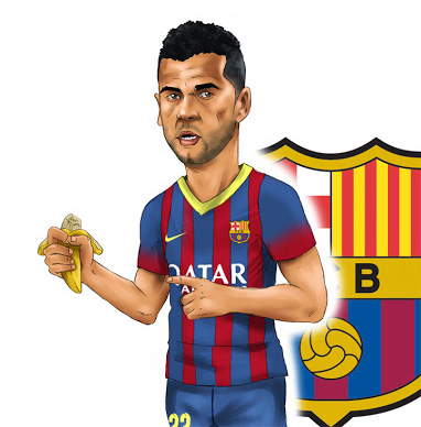 Dani Alves ăn chuối